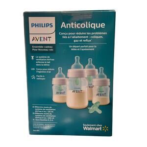 Philips Advent Anti-colic Newborn Gift Set 4 Bottles 1 Pacifier NIB￼